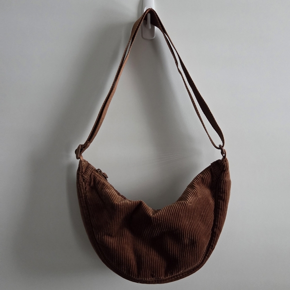 Uniqlo Handbags - UNIQLO Round Mini Shoulder Bag (Corduroy)